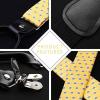 imageHISDERN Suspenders for Men Paisley Floral Self Tied Bow Tie and Suspender Pocket Square Sets Adjustable Wedding Braces9yellow  Blue
