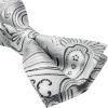 imageHISDERN Suspenders for Men Paisley Floral Self Tied Bow Tie and Suspender Pocket Square Sets Adjustable Wedding BracesSilver  Black
