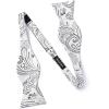 imageHISDERN Suspenders for Men Paisley Floral Self Tied Bow Tie and Suspender Pocket Square Sets Adjustable Wedding BracesSilver  Black