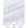 imageHISDERN Mens Stretch Wrinkle Free Dress Shirts Long Sleeve Non Iron Business Button Down Formal Shirt for Work Wedding PromAwhite