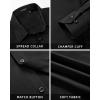 imageHISDERN Mens Stretch Wrinkle Free Dress Shirts Long Sleeve Non Iron Business Button Down Formal Shirt for Work Wedding PromBblack