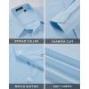 imageHISDERN Mens Stretch Wrinkle Free Dress Shirts Long Sleeve Non Iron Business Button Down Formal Shirt for Work Wedding PromBlight Blue