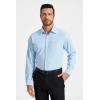 imageHISDERN Mens Stretch Wrinkle Free Dress Shirts Long Sleeve Non Iron Business Button Down Formal Shirt for Work Wedding PromBlight Blue