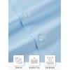 imageHISDERN Mens Stretch Wrinkle Free Dress Shirts Long Sleeve Non Iron Business Button Down Formal Shirt for Work Wedding PromBlight Blue