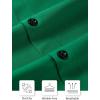 imageHISDERN Mens Stretch Wrinkle Free Dress Shirts Long Sleeve Non Iron Business Button Down Formal Shirt for Work Wedding PromGgreen