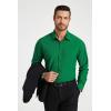 imageHISDERN Mens Stretch Wrinkle Free Dress Shirts Long Sleeve Non Iron Business Button Down Formal Shirt for Work Wedding PromGgreen