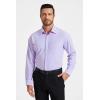 imageHISDERN Mens Stretch Wrinkle Free Dress Shirts Long Sleeve Non Iron Business Button Down Formal Shirt for Work Wedding PromPlavender