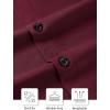 imageHISDERN Mens Stretch Wrinkle Free Dress Shirts Long Sleeve Non Iron Business Button Down Formal Shirt for Work Wedding PromRburgundy
