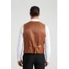 imageHISDERN Mens Suit Vest Business Casual Dress Waistcoat Vest Solid Color Formal Wedding Vests for Suits or Tuxedo