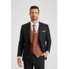 imageHISDERN Mens Suit Vest Business Casual Dress Waistcoat Vest Solid Color Formal Wedding Vests for Suits or Tuxedo