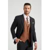 imageHISDERN Mens Suit Vest Business Casual Dress Waistcoat Vest Solid Color Formal Wedding Vests for Suits or Tuxedo
