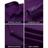 imageMens Solid Long Sleeve Dress Shirt with Matching Tie and Handkerchief Set Classic Button Down Formal Business Shirts
