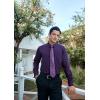 imageMens Solid Long Sleeve Dress Shirt with Matching Tie and Handkerchief Set Classic Button Down Formal Business Shirts