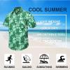 imageHawaiian Shirt for Men Short Sleeve Button Down Shirt Men Casual Summer Tropical Beach Aloha Shirts for Men Hawaii PartyA2palm Green