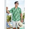 imageHawaiian Shirt for Men Short Sleeve Button Down Shirt Men Casual Summer Tropical Beach Aloha Shirts for Men Hawaii PartyA2palm Green