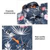 imageHawaiian Shirt for Men Short Sleeve Button Down Shirt Men Casual Summer Tropical Beach Aloha Shirts for Men Hawaii PartyA4navy Floral
