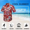 imageHawaiian Shirt for Men Short Sleeve Button Down Shirt Men Casual Summer Tropical Beach Aloha Shirts for Men Hawaii PartyA6red Leaf