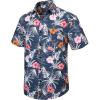 imageHawaiian Shirt for Men Short Sleeve Button Down Shirt Men Casual Summer Tropical Beach Aloha Shirts for Men Hawaii PartyA4navy Floral