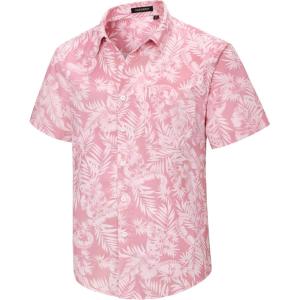imageHawaiian Shirt for Men Short Sleeve Button Down Shirt Men Casual Summer Tropical Beach Aloha Shirts for Men Hawaii PartyA5pinkleaf