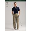 imageHISDERN Flex 505 Mens Relaxed Fit Golf Pants Stretch 30quot32quot Quick Dry No Iron for Daily Casual Work with Utility PocketDeep Khaki