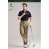 imageHISDERN Flex 505 Mens Relaxed Fit Golf Pants Stretch 30quot32quot Quick Dry No Iron for Daily Casual Work with Utility PocketDeep Khaki