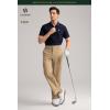 imageHISDERN Flex 505 Mens Relaxed Fit Golf Pants Stretch 30quot32quot Quick Dry No Iron for Daily Casual Work with Utility PocketKhaki