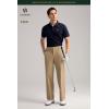 imageHISDERN Flex 505 Mens Relaxed Fit Golf Pants Stretch 30quot32quot Quick Dry No Iron for Daily Casual Work with Utility PocketKhaki