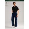 imageHISDERN Flex 505 Mens Relaxed Fit Golf Pants Stretch 30quot32quot Quick Dry No Iron for Daily Casual Work with Utility PocketNavy Blue