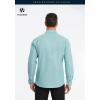 imageHISDERN Oxford 112 Mens Long Sleeve Oxford Dress Shirt Button Down Collar Breathable Business Casual for Work Formal WearAqua