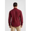 imageHISDERN Oxford 112 Mens Long Sleeve Oxford Dress Shirt Button Down Collar Breathable Business Casual for Work Formal WearBurgundy