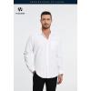 imageHISDERN Oxford 112 Mens Long Sleeve Oxford Dress Shirt Button Down Collar Breathable Business Casual for Work Formal WearCwhite