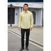 imageHISDERN Oxford 112 Mens Long Sleeve Oxford Dress Shirt Button Down Collar Breathable Business Casual for Work Formal WearD01yellow