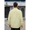 imageHISDERN Oxford 112 Mens Long Sleeve Oxford Dress Shirt Button Down Collar Breathable Business Casual for Work Formal WearD01yellow