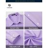 imageHISDERN Oxford 112 Mens Long Sleeve Oxford Dress Shirt Button Down Collar Breathable Business Casual for Work Formal WearE01purple