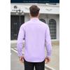 imageHISDERN Oxford 112 Mens Long Sleeve Oxford Dress Shirt Button Down Collar Breathable Business Casual for Work Formal WearE01purple