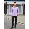 imageHISDERN Oxford 112 Mens Long Sleeve Oxford Dress Shirt Button Down Collar Breathable Business Casual for Work Formal WearE01purple