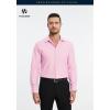 imageHISDERN Oxford 112 Mens Long Sleeve Oxford Dress Shirt Button Down Collar Breathable Business Casual for Work Formal WearE02pink