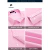 imageHISDERN Oxford 112 Mens Long Sleeve Oxford Dress Shirt Button Down Collar Breathable Business Casual for Work Formal WearE02pink