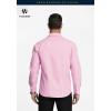 imageHISDERN Oxford 112 Mens Long Sleeve Oxford Dress Shirt Button Down Collar Breathable Business Casual for Work Formal WearE02pink