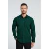 imageHISDERN Oxford 112 Mens Long Sleeve Oxford Dress Shirt Button Down Collar Breathable Business Casual for Work Formal WearGreen