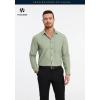 imageHISDERN Oxford 112 Mens Long Sleeve Oxford Dress Shirt Button Down Collar Breathable Business Casual for Work Formal WearOlive Green