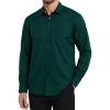 imageHISDERN Oxford 112 Mens Long Sleeve Oxford Dress Shirt Button Down Collar Breathable Business Casual for Work Formal WearGreen