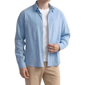 imageHISDERN Oxford 112 Mens Long Sleeve Oxford Dress Shirt Button Down Collar Breathable Business Casual for Work Formal WearB03dusty Blue