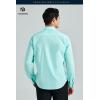 imageHISDERN 101C Mens Dress Shirts Long Sleeve Easy Care Quick Dry Breathable Regular Fit Formal Business Casual S4XLAqua