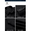 imageHISDERN 101C Mens Dress Shirts Long Sleeve Easy Care Quick Dry Breathable Regular Fit Formal Business Casual S4XLBlack