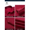 imageHISDERN 101C Mens Dress Shirts Long Sleeve Easy Care Quick Dry Breathable Regular Fit Formal Business Casual S4XLBurgundy Red