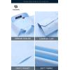 imageHISDERN 101C Mens Dress Shirts Long Sleeve Easy Care Quick Dry Breathable Regular Fit Formal Business Casual S4XLCameo Blue