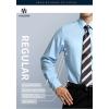 imageHISDERN 101C Mens Dress Shirts Long Sleeve Easy Care Quick Dry Breathable Regular Fit Formal Business Casual S4XLCameo Blue