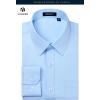 imageHISDERN 101C Mens Dress Shirts Long Sleeve Easy Care Quick Dry Breathable Regular Fit Formal Business Casual S4XLCameo Blue