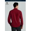 imageHISDERN 101C Mens Dress Shirts Long Sleeve Easy Care Quick Dry Breathable Regular Fit Formal Business Casual S4XLDark Red